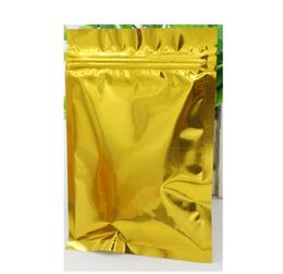 12*20cm 100pcs/lot X Gold Aluminum Foil Bag, Golden Aluminizing Mylar Macaroom Packing Pouch Resealable, Coffee Bean Storage