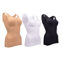 Dropshipping Slimming Shaper Up Lift Plus Size Bra Tank Top Women Body Removable Underwear Slim Vest Corset Shapewear 201222