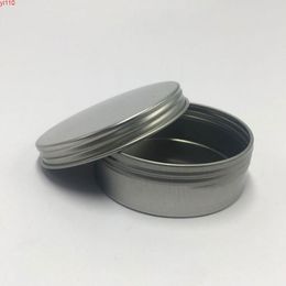 60ml Face Cream Jars High Grade Metal Aluminum Containers Portable Travel Makeup Tool Wax Tin Cans Lotion 50pcs/lotgoods