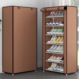 Simple Multi Layer Shoe Rack Nonwoven Fabric Shoe Cabinet Hallway Space-saving Combination Shoes Storage Organizer Stand Holder 201030