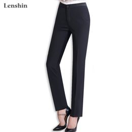 Lenshin Thin Formal Pants Summer Work Wear Full-Length Professional Business for Women Trousers Slim Female Office Lady Career 201109