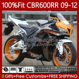 OEM Bodywork For HONDA CBR600 CBR 600 F5 RR CC 2009-2012 Body 69No.149 Black Orange CBR 600RR 600F5 2009 2010 2011 2012 600CC CBR600RR 09 10 11 12 Injection Mould Fairing