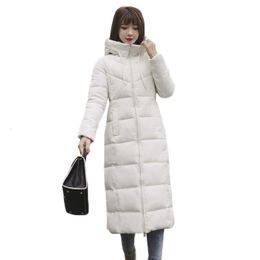 Winter coat women white M-6XL plus size down cotton jackets new Korean fashion slim thick warmth maxi parka feminina LD1375 201130