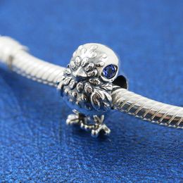 100% 925 Sterling Silver Sparkling Cute Chick Blue Cz Bead Fits European Pandora Jewellery Charm Bracelets