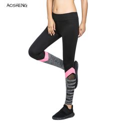 Ao Sheng Women Casual Fitness leggins High Waist Cutout Leggings Sexy Black anti cellulite leggings Mesh Women Capris Pants 201014