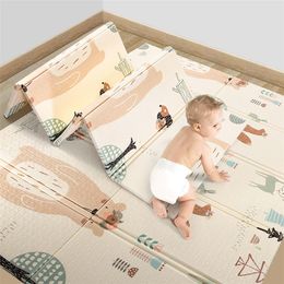 Kids Carpet XPE Foam Baby Play Mat Children's Puzzle Soft Floor Pad Toddlers Climbing Blanket 1cm Thick Developing Mats Toys Rug 220218