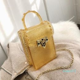 designer Shoulder Bags Mini Tote Bag Spring Fashion Quality Jelly Women's Handbag Lock Chain Messenger