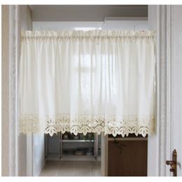/set Home Decoration Coffee Curtain Short Curtain For Kitchen / Living Room Classic Embroidered Lace LJ201224