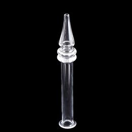 New 5 inches Quartz Dab Straw Portable Pen Style Dab Heat Fast Mini NC Clear Quartz Tips Dab Tube For Wax Smoking Rigs