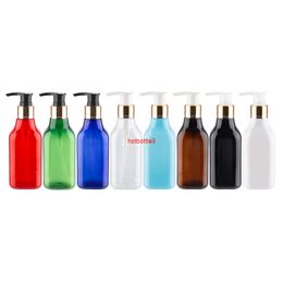 200ml x 30 Gold Aluminium Collar Lotion Pump Plastic Bottles Shampoo Shower Gel Container With White 200cc Capacitypls order