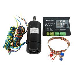 DC Motor Air Cooled Spindle Brushless ER8 Brushless Motor Driver NVBDH+ with Hall for CNC Wood Carving