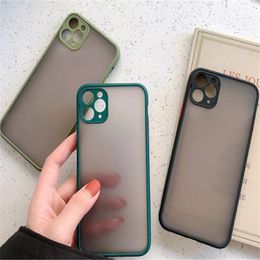 Camera Protection Phone Case For 11Pro Max XR XS Max 7 Plus 11Pro 12 pro max Transparent Matte Back Cover