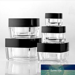 20pcs/lot Mini Cosmetic Container 5g 10g 15g 30g 50g Square Cube Acrylic Jar Clear Cream Pot Makeup Sample Jar Packaging Bottle