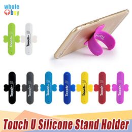 Universal One Touch Silicone Stand Finger Rings Mini Portable Phone Holder For iPhone 7 6 5S Samsung Tablet Stand