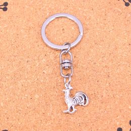 Fashion Keychain 21*16mm chicken cock rooster Pendants DIY Jewellery Car Key Chain Ring Holder Souvenir For Gift