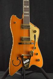 Custom BillyBo Jupiter Orange Eddie Electric Guitar Cochran Thunder Cow Cactus Inlay Bigs Tremolo Bridge with Gold Hardware