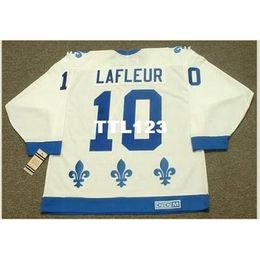 740 #10 GUY LAFLEUR Quebec Nordiques 1990 CCM Vintage Away Home Away Home Hockey Jersey or custom any name or number retro Jersey