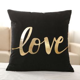 Designer Square Letter Decorative S Designers Cushion Fashion Gold Horse Pillow Home Decor