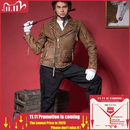 Vintage Motorcycle Jacket Slim Fit Thick Men Leather Jacket 100% Cowhide Moto Biker Jacket Man Leather Coat Winter Warm LJ201029