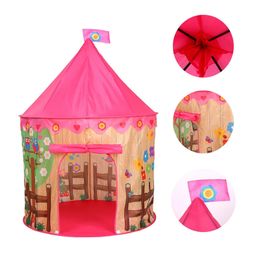 Folding Children Kids Play Tent In/Outdoor Toy House for Boys Girls Seaside Teepee Tent Play Tent Birthday Christmas Gifts LJ200923