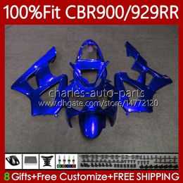 OEM Bodywork For HONDA CBR900 CBR929 RR 900CC 929CC 2000 2001 68No.137 CBR 900 929 RR CC Glossy blue CBR929RR 00-01 CBR900RR CBR 929RR 900RR 00 01 Injection Fairing Kit