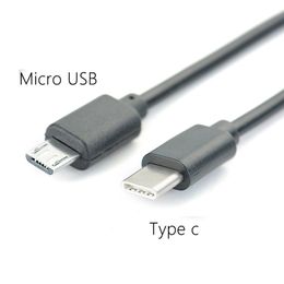 30cm micro USB to Type C cable USB-C to Micro USB Male Sync Charge OTG Cable Cord Adapter Black 1FT