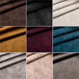 Tecido grosso couro de veludo padrão Faux couro decoração de couro de costura tecido de estofamento, preto branco bege cinza pelo medidor