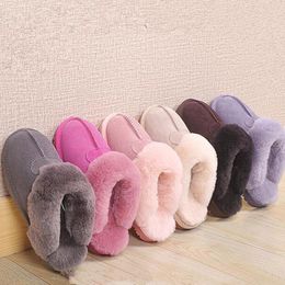 Hot sale-Fall and Winter Christmas Snowflake Plush Thermal Pack and Cotton Slippers Indoor Home Shoes and Slippers 9IRg#
