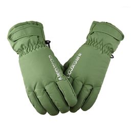 Five Fingers Gloves Winter Windproof Waterproof Women Motorcycle Riding Ski Thickened Plus Velvet Classic Style Warm Personality1