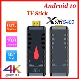 Android 10.0 TV BOX X96 S400 TV Stick ANDROID 10 Allwinner H313 Quad Core 4K 2.4G Wifi Media Player Youtube 2G16G TVBox Dongle