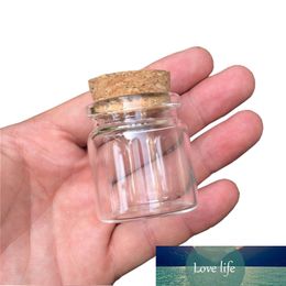 37x40x27 mm 20ml Clear Transparent Mini Cork Stopper Glass Bottles Message Wishing Bottles 25 pcs New Arrival