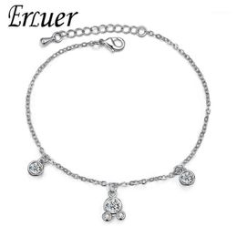 Charm Bracelets ERLUER Fashion Silver Colour Chain Link Cubic Zirconia & Bangles For Women Trendy Wedding Party Jewellery Gifts1