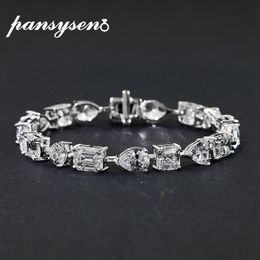 charm 1517cm pure 925 sterling silver diamond bridal wedding enagegement bracelet gemstone fine Jewellery