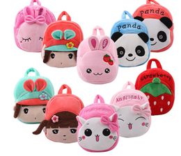 Kids Plush Animal Backpack cat panda rabbit Plush Shoulder Bag Children School Bag Baby Cartoon Backpack