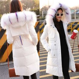 Fashionable bubble hooded down cotton coat ladies Parker Jacket Large Collar Trim Winter Top Warm Fur women Lined puffer Coats 201027