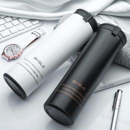 MeyJig Thermos Bottle Minimalist Water Bottle Leak-proof Thermos Flask Portable Travel Bottle 450ML 201204