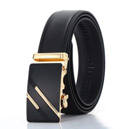 Hot Sale Men's Leather Belt Fashion Automatic Buckle Strap for Business casual s Waist Strap Belt Waistband