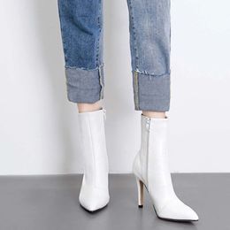 Botines De Tacón Alto Blanco Oferta Online | DHgate.com