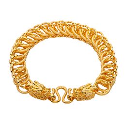 Hip Hop Wrist Bracelet 18k Yellow Gold Filled Mens Bracelet Chain Mesh Style Jewelry Gift
