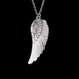 Fashion 55*19mm Angel Wings Pendant Necklace Link Chain For Female Choker Necklace Creative Jewellery party Gift