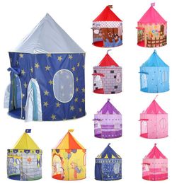 135CM Kids Play Tent Ball Pool Tent Boy Girl Princess Castle Portable Indoor Outdoor Baby Play Tents House Hut For Kids Toys LJ200923