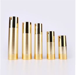 50ml UV gold airless vacuum pump lotion bottle with ,gold bottom base used for Cosmetic Container