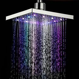 led shower head bathroom accessories heads douche rainfall set regaderas shower light home improvement lamp ups Y200109
