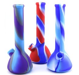 2022 NEW 7.5'' beaker base water pipes hot selling multiple Colours glass bongs for smoking with removable silicone downstem and glass bowl