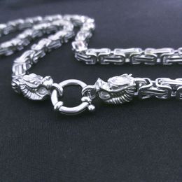 20~36 inch length stainless steel men women "Chinese LONG" byzantine manual necklace chain N583