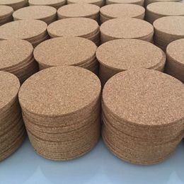 100pcs round wood coasters 95953mm drink cup mats pads cork coasters round cup coasters wood coaster drink cork cup mats thickness 3mm