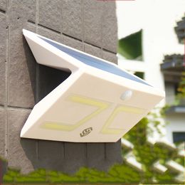 Outdoor White Color COB Led Solar Lamps Lights Wireless PIR Sensor Lights IP65 Waterproof Wall Light Garden for Lighting