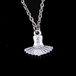 Fashion 17*17mm Ballet Dress Tutu Ballerina Pendant Necklace Link Chain For Female Choker Necklace Creative Jewellery party Gift