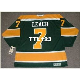 740 #7 REGGIE LEACH California Golden Seals 1972 CCM Vintage Hockey Jersey or custom any name or number retro Jersey