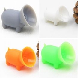 Silicone Sucker Phone Holders Multi Colour Pig Shapes Bracket Portable Mini Bases Holder Popular Hot Sale Table Decor 0 43sh G2